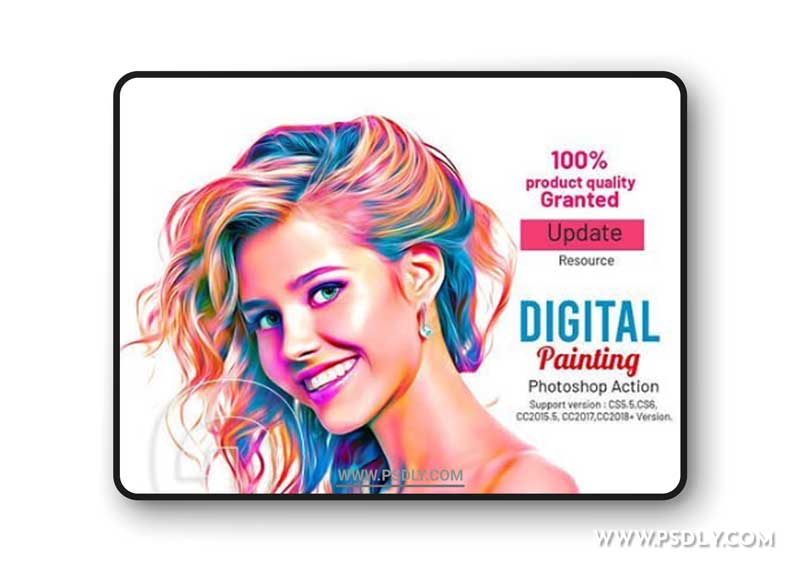 CreativeMarket - Digital Painting Photoshop Action 3969610