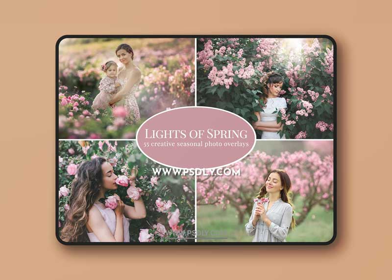 CreativeMarket - Lights of Spring photo overlays 5879066