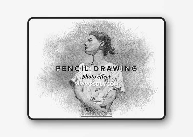 CreativeMarket - Pencil Drawing Photo Effect 5776916