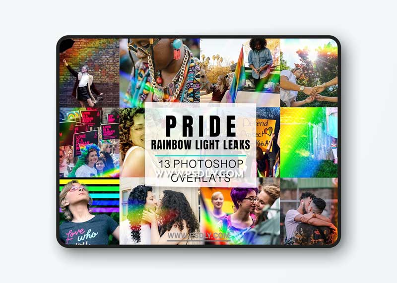 CreativeMarket - Rainbow Overlays 6216550