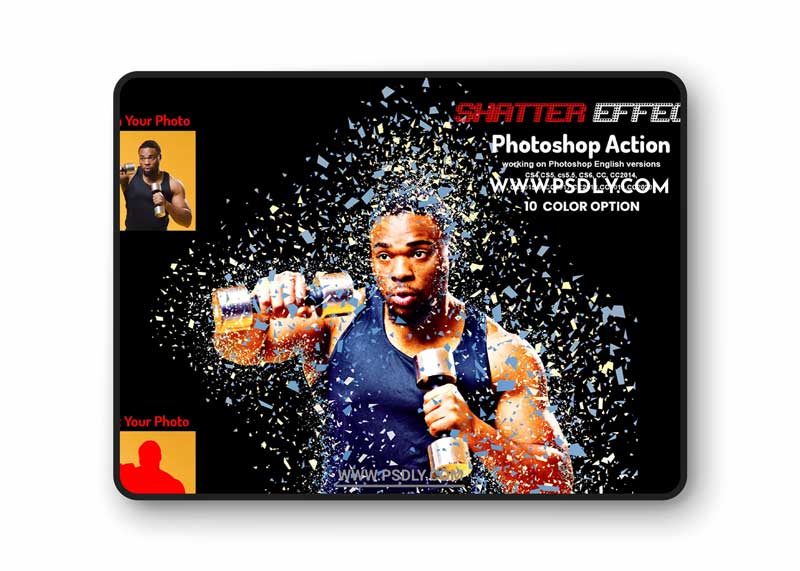 CreativeMarket - Shatter Effect Photoshop Action 5933981