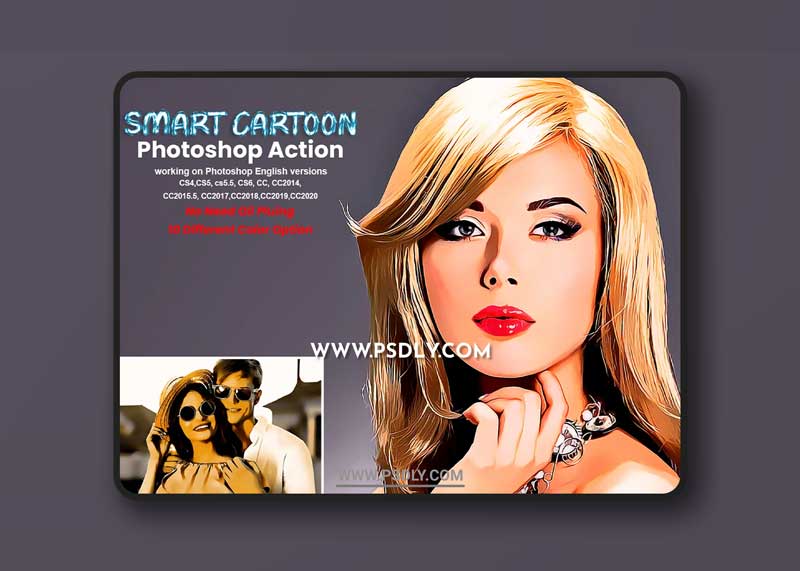 CreativeMarket - Smart Cartoon Photoshop Action 5672467