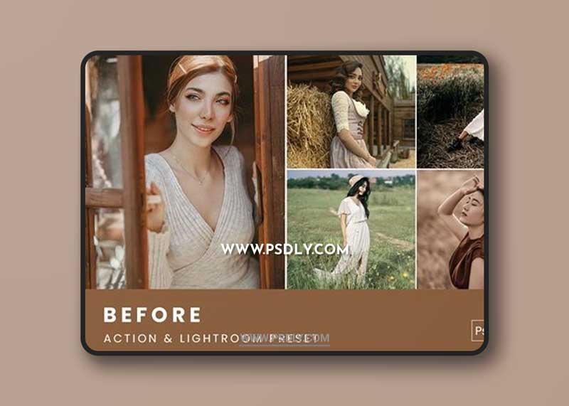 Gold Tones Action & Lightroom Preset