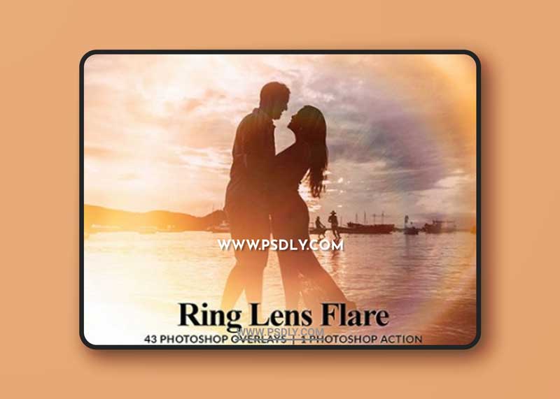 GraphicRiver - 43 Ring Lens Flare Overlays & Photoshop Action 33003185