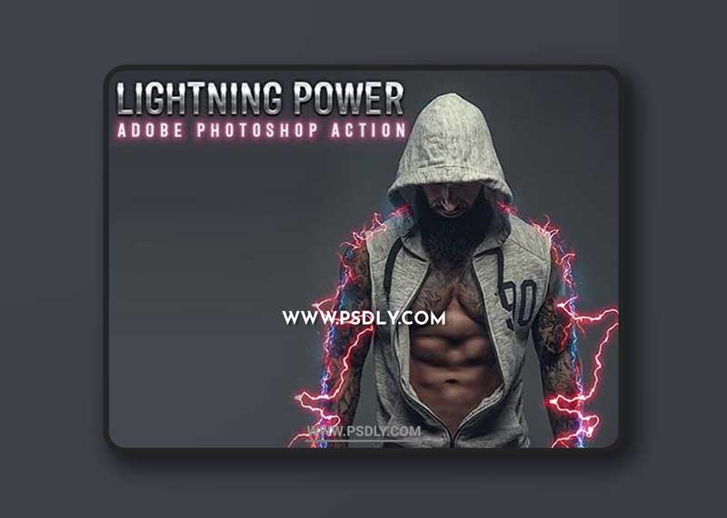 GraphicRiver - Lightning Power Photoshop Action 24774308