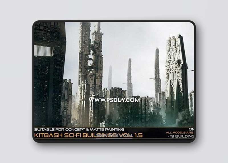 Kitbash Sci-fi Buildings Vol.1-5