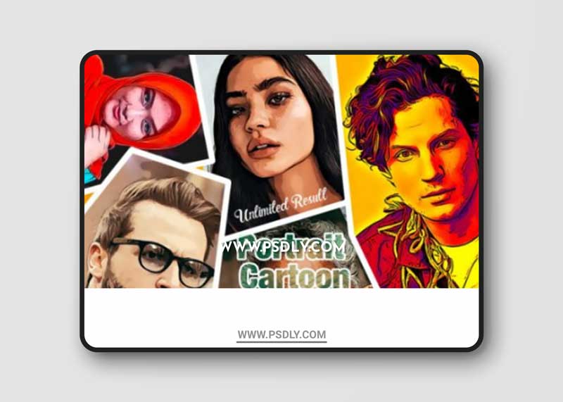 Portrait Cartoon Photoshop Action