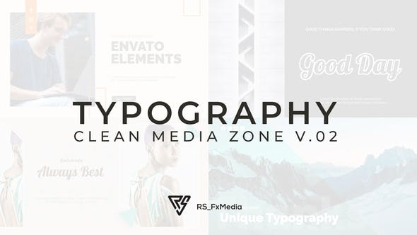 Videohive Typography Slide - Clean Media Zone V.02 33008363
