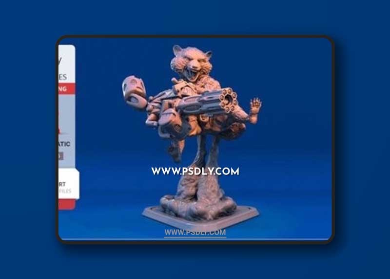 Rocket Raccoon – 3D Print Model