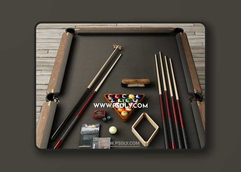 Turbosquid - BRUNSWICK VINTAGE BILLIARDS TABLE