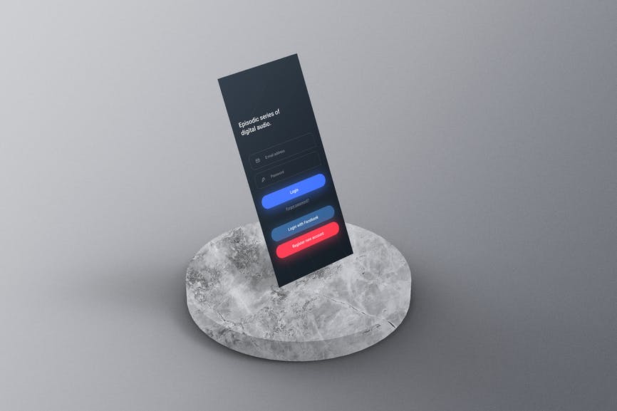 Application Screen Presentation Mockup