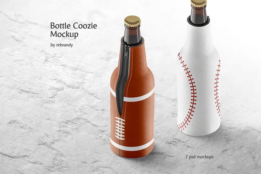 CreativeMarket Bottle Coozie Mockup 6216348