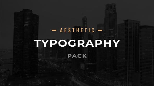 Videohive Aesthetic Typography Pack 33008355