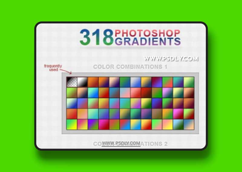300+ Photoshop Gradients in 6 Categories