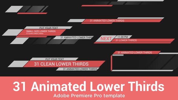 Videohive - 31 Animated Lower Thirds for Premiere Pro - 33471717