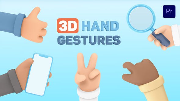 Videohive - 3D Hand Gestures for Premiere Pro - 33152485