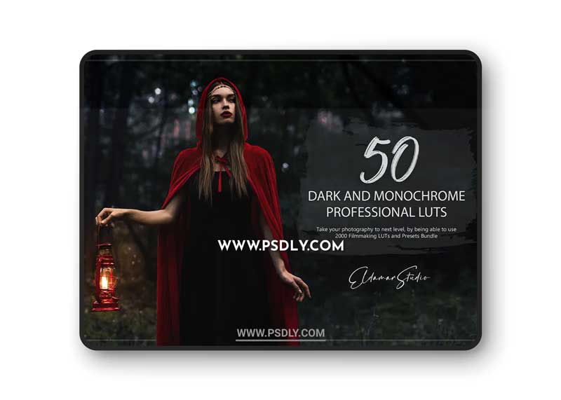 50 Dark and Monochrome LUTs and Presets Pack