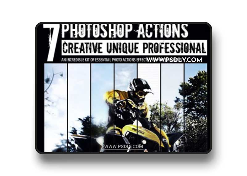 7 Creative Unique Professional Photoshop Actions