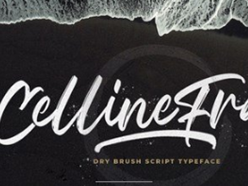 Celline Fram - Textured Brush Font