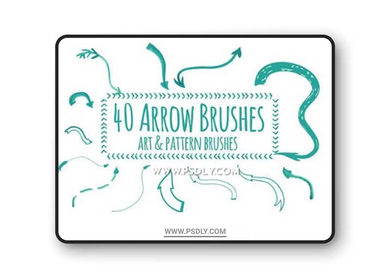 CreativeMarket - 40 Hand-drawing arrow brushes 1755817