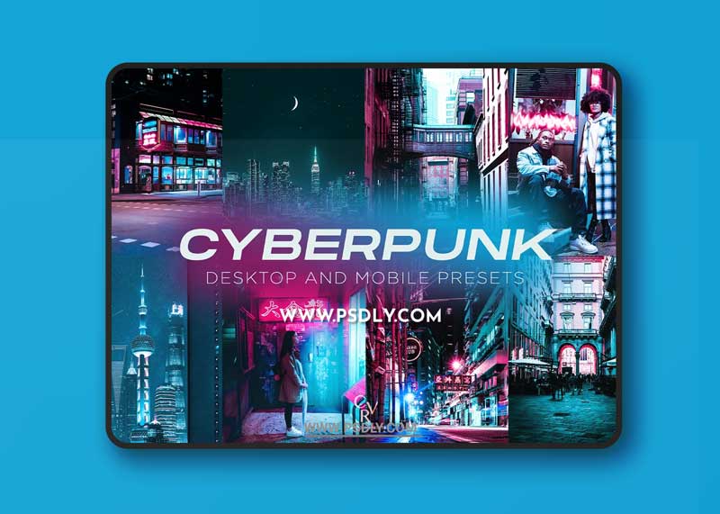 CreativeMarket - 6 Cyberpunk Lightroom Presets 6306759