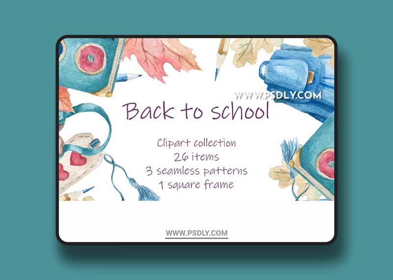 CreativeMarket - Back to school clipart 6290405