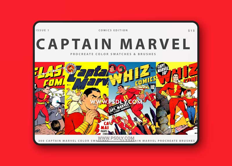 CreativeMarket - Captain Marvel Procreate Brushes 5552436