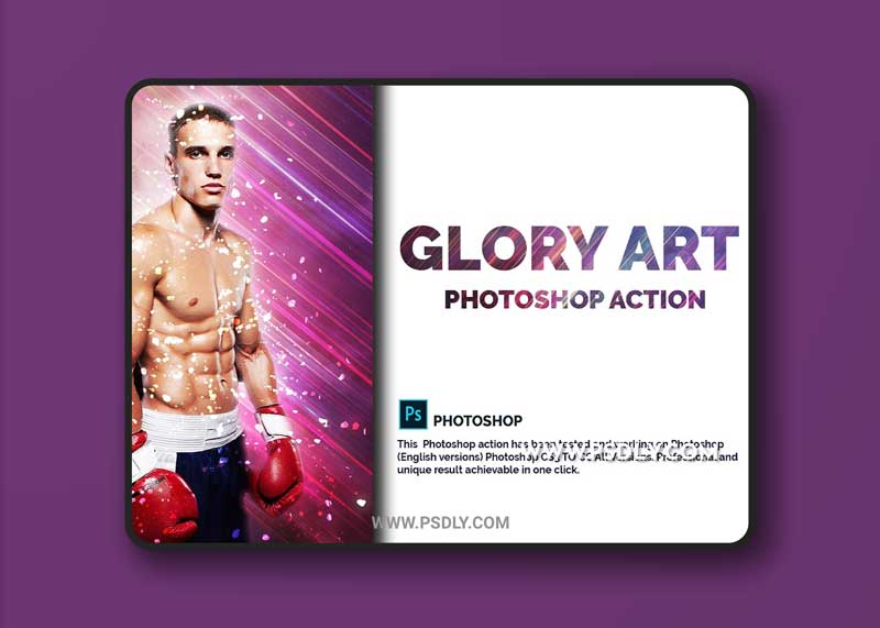 CreativeMarket - Glory Art Photoshop Action 4717879