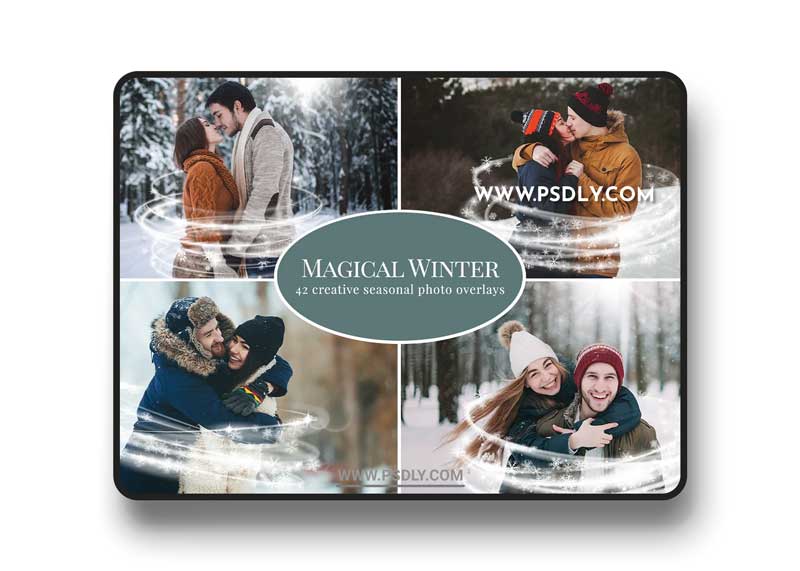 CreativeMarket - Magical Winter photo overlays 5460759