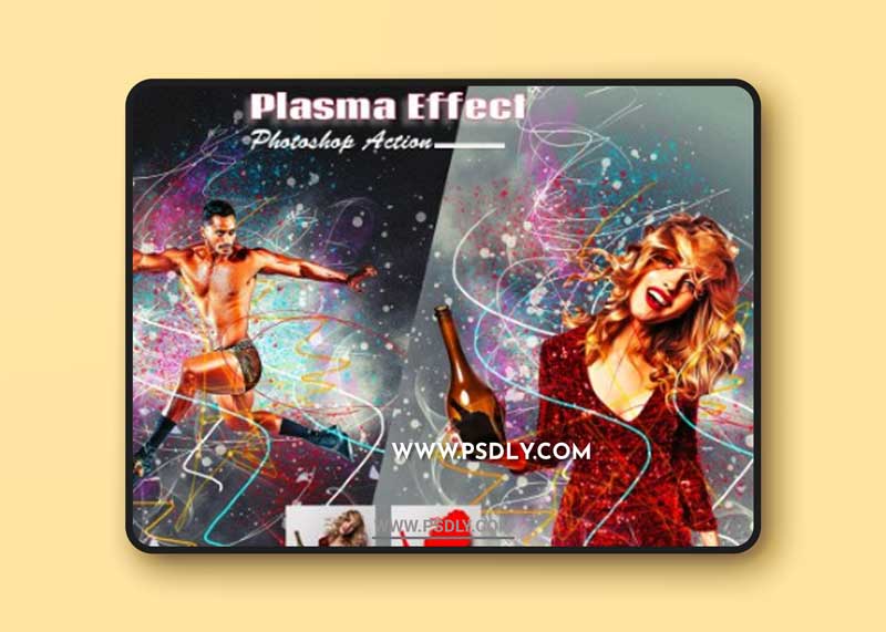 CreativeMarket - Plasma Effect Photoshop Action 6199474