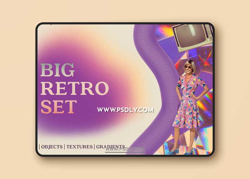 CreativeMarket - RETRO SET Effects Brushes Gradients 5893163