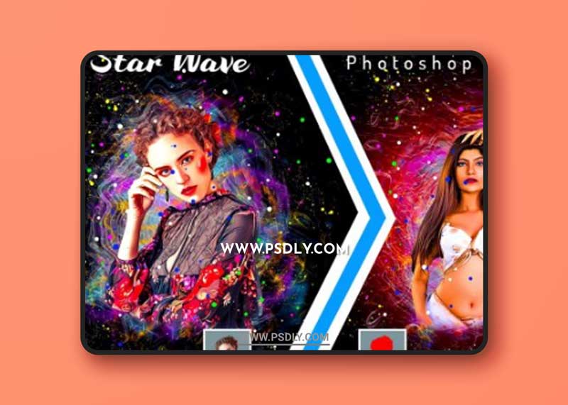 CreativeMarket - Star Wave Photoshop Action 6358696