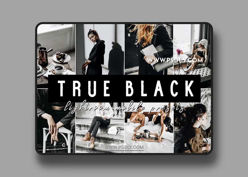 CreativeMarket - TRUE BLACK LIGHTROOM MOBILE PRESETS 4926931