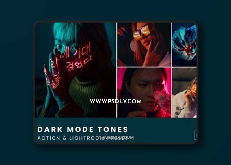 Dark Mode Tones Action & Lightroom Preset