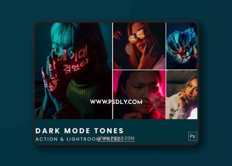 Dark Mode Tones Action & Lightroom Preset
