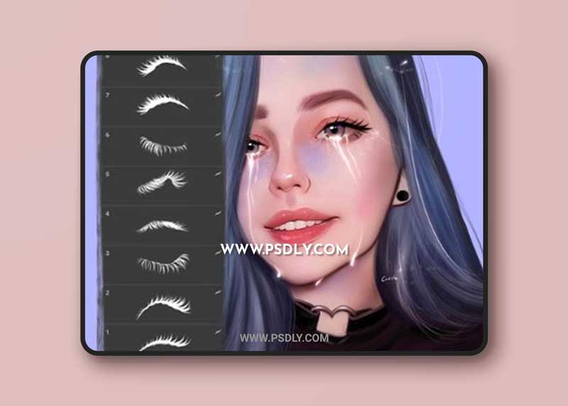 Eyelashes Brushes Set for Procreate