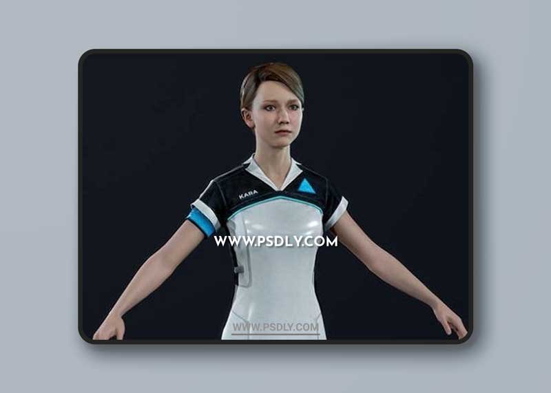 Girl in Uniform 3d model