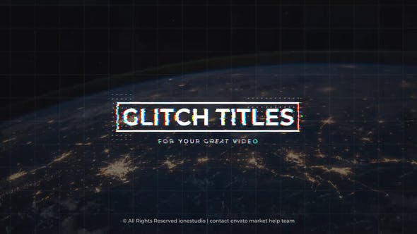 Videohive Glitch Titles For After Effects 33618561