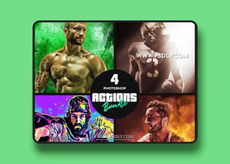 GraphicRiver - 4 Photoshop Actions Bundle 33226799