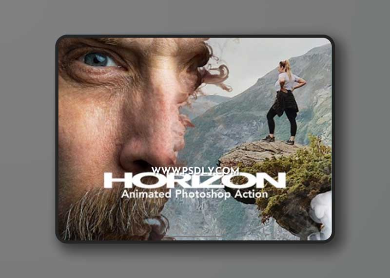 GraphicRiver - Gif Animated Horizon Photoshop Action 24080344