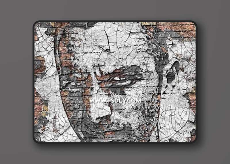 GraphicRiver - Peeling Wall Photoshop Action 23640649