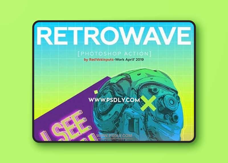 GraphicRiver - Retrowave Photoshop Action 23703577