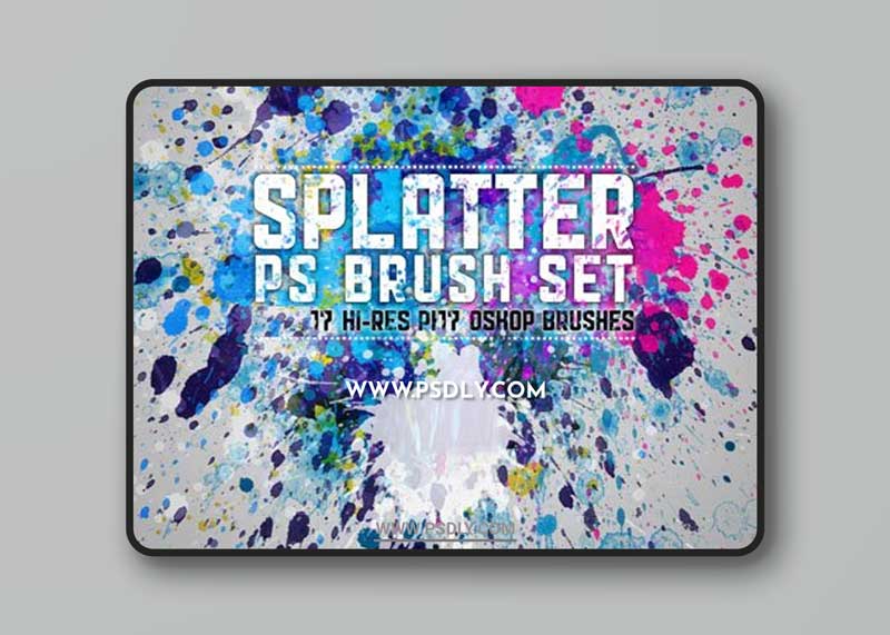 Paint Splatters and Drips Photoshop Brushes + Highly Detailed Vectors Set