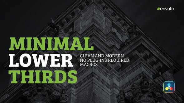 Videohive - Minimal Lower Thirds for DaVinci Resolve - 33239103