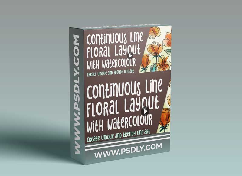 Procreate Continuous Line Floral with Watercolour - Unique Trendy Line Art Simple Techniques