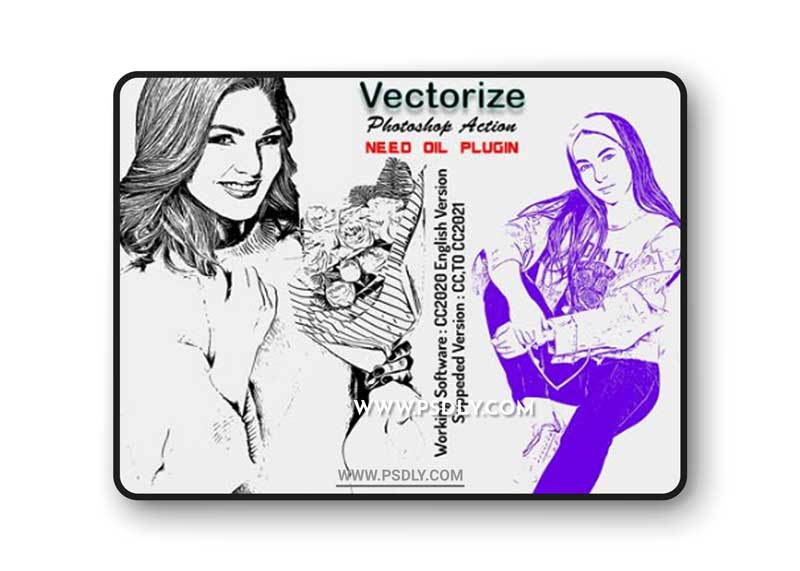 Vectorize Action for Photoshop
