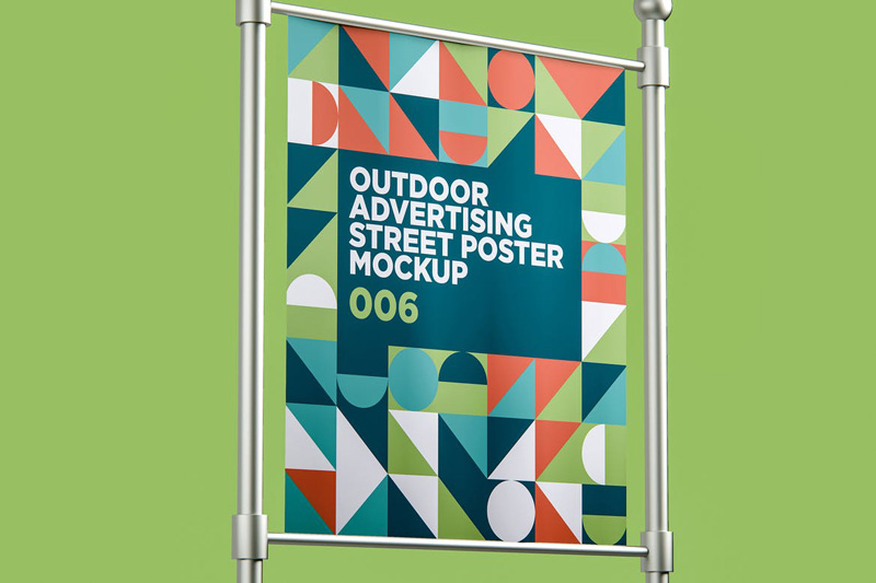 Outdoor Advertising Street Poster Mockup 006 JAEFKC3