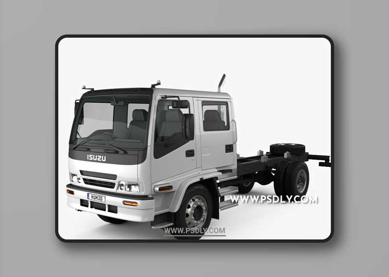 Isuzu FTR 800 Crew Cab Chassis Truck 1997 3D Model