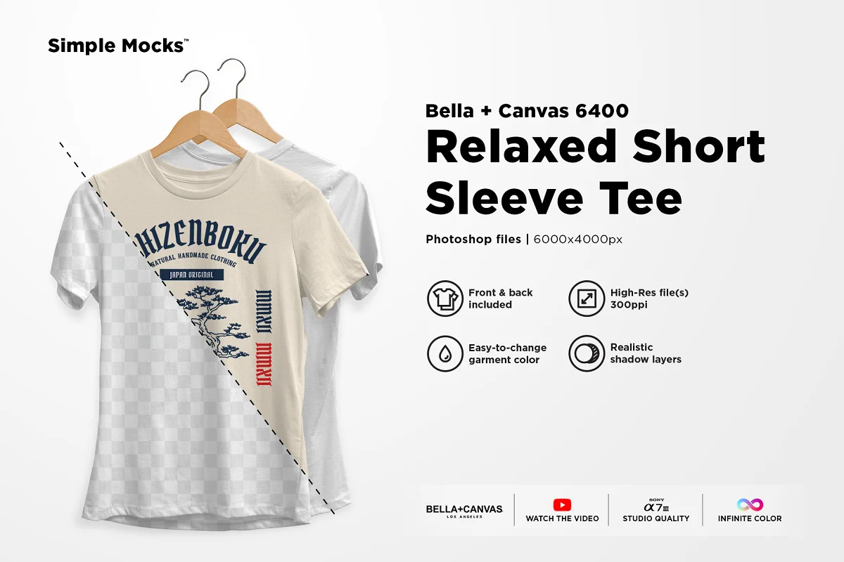 CreativeMarket - Women's Relaxed Tee Mockup 3380174