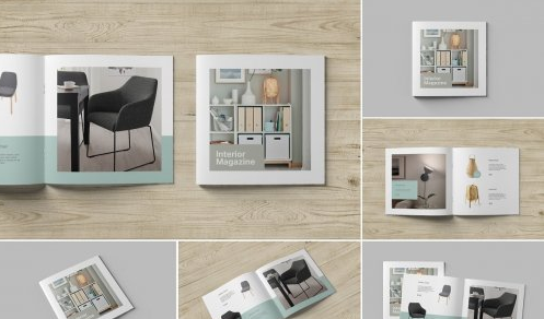 CreativeMarket - Square Brochure and Catalog Mockups 5487730